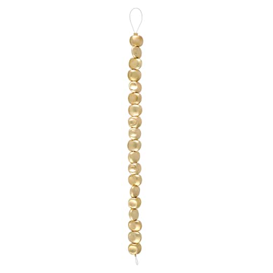 10.5mm Irregular Round Metal Beads